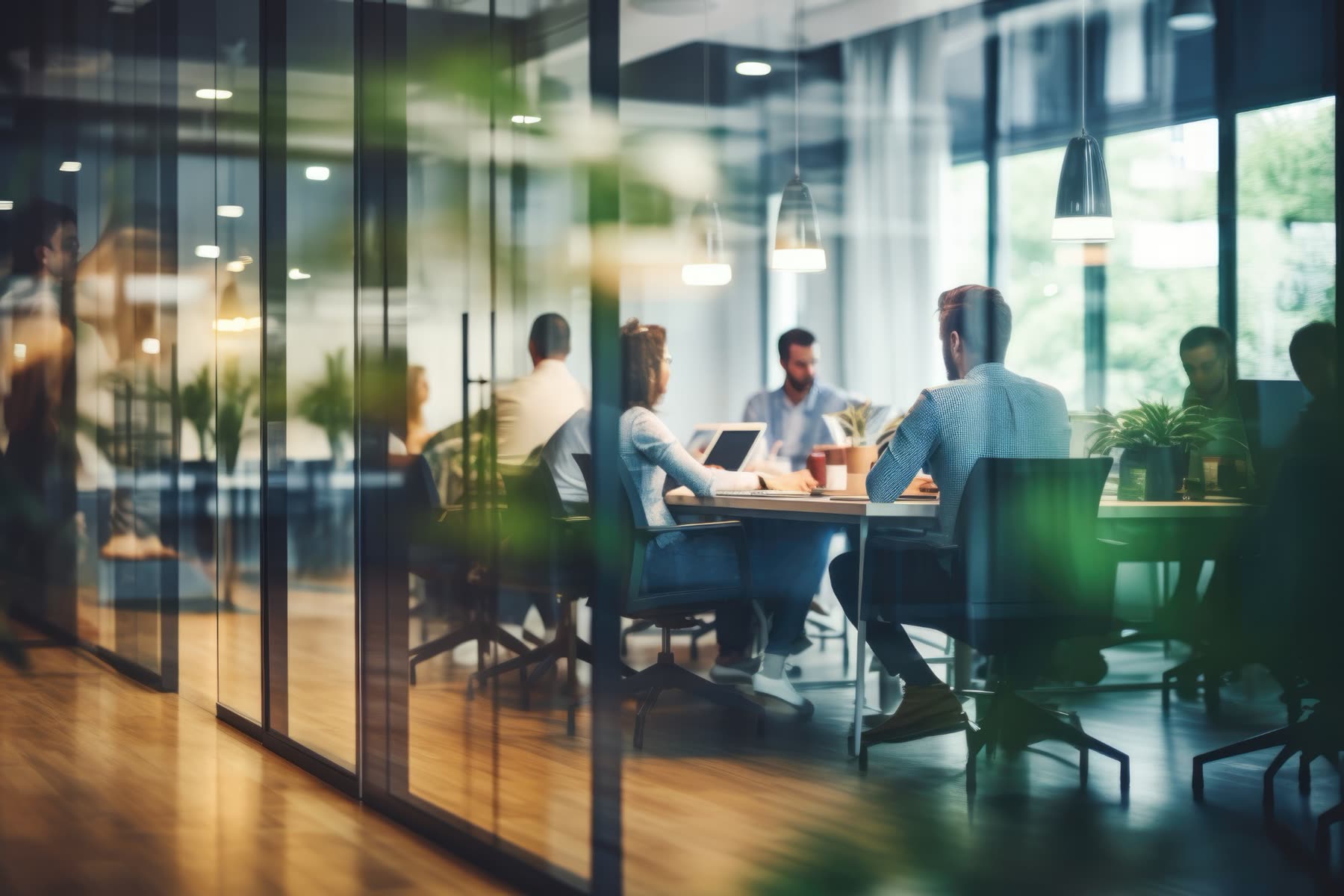 Property management owners meeting around a conference table